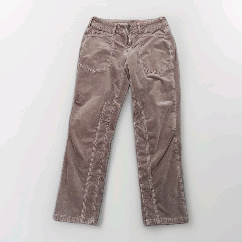 Pilcro Corduroy Jeans Womens 27 Gray Straight Leg Pants Low Rise‎ Soft Stretch